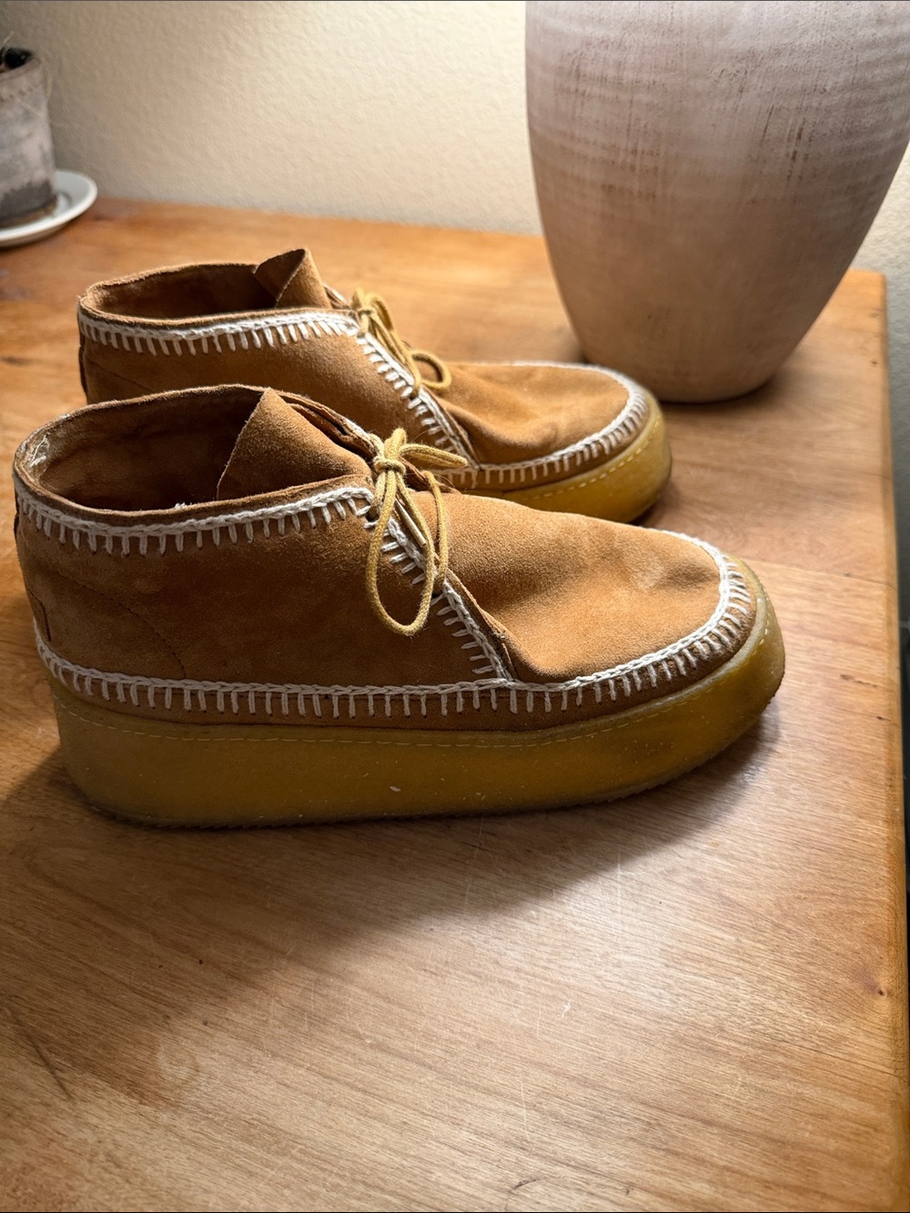 Women’s Laidback LondonTan Suede Ankle Boots with Contrast Stitching